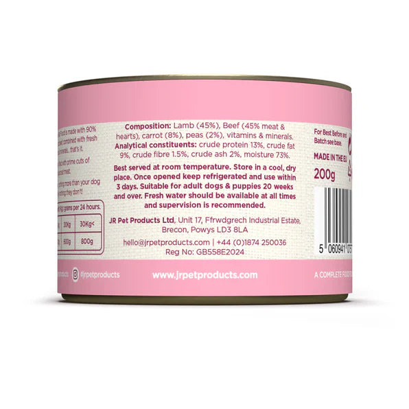 JR Complete Wellbeing 90% Meat Wet Dog Food - Lamb & Beef