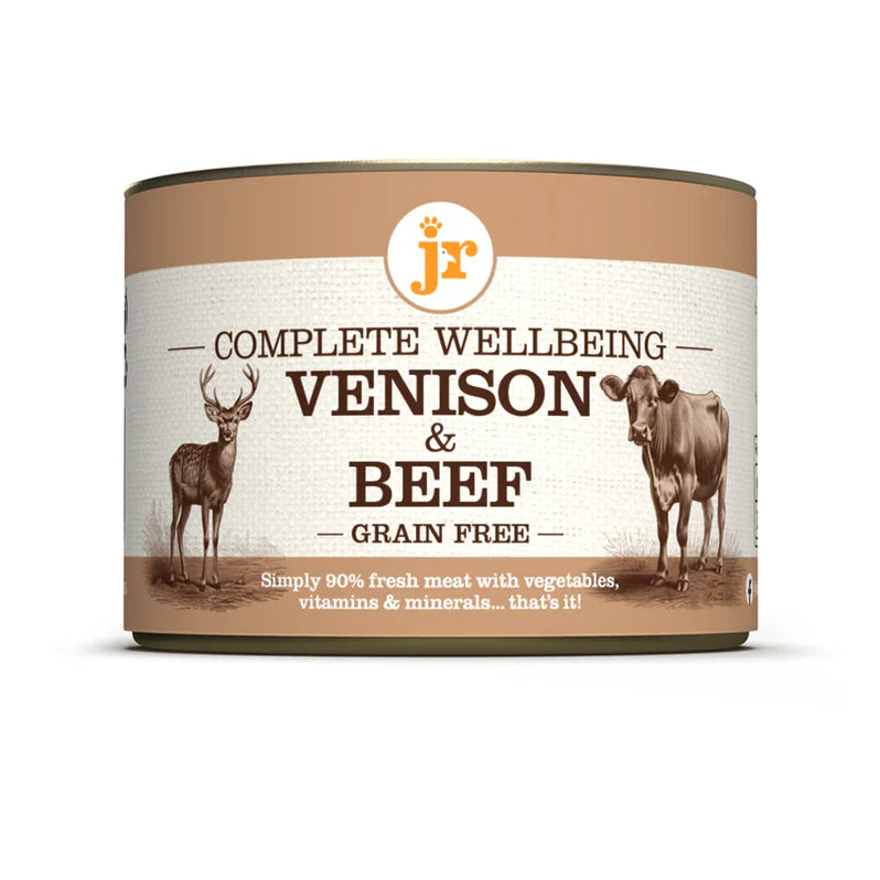 JR Complete Wellbeing 90% Meat Wet Dog Food - Venison & Beef