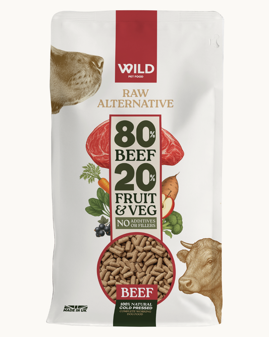 Wild Cold Pressed Beef Complete Dog Food – Gentle, Natural & Grain Free