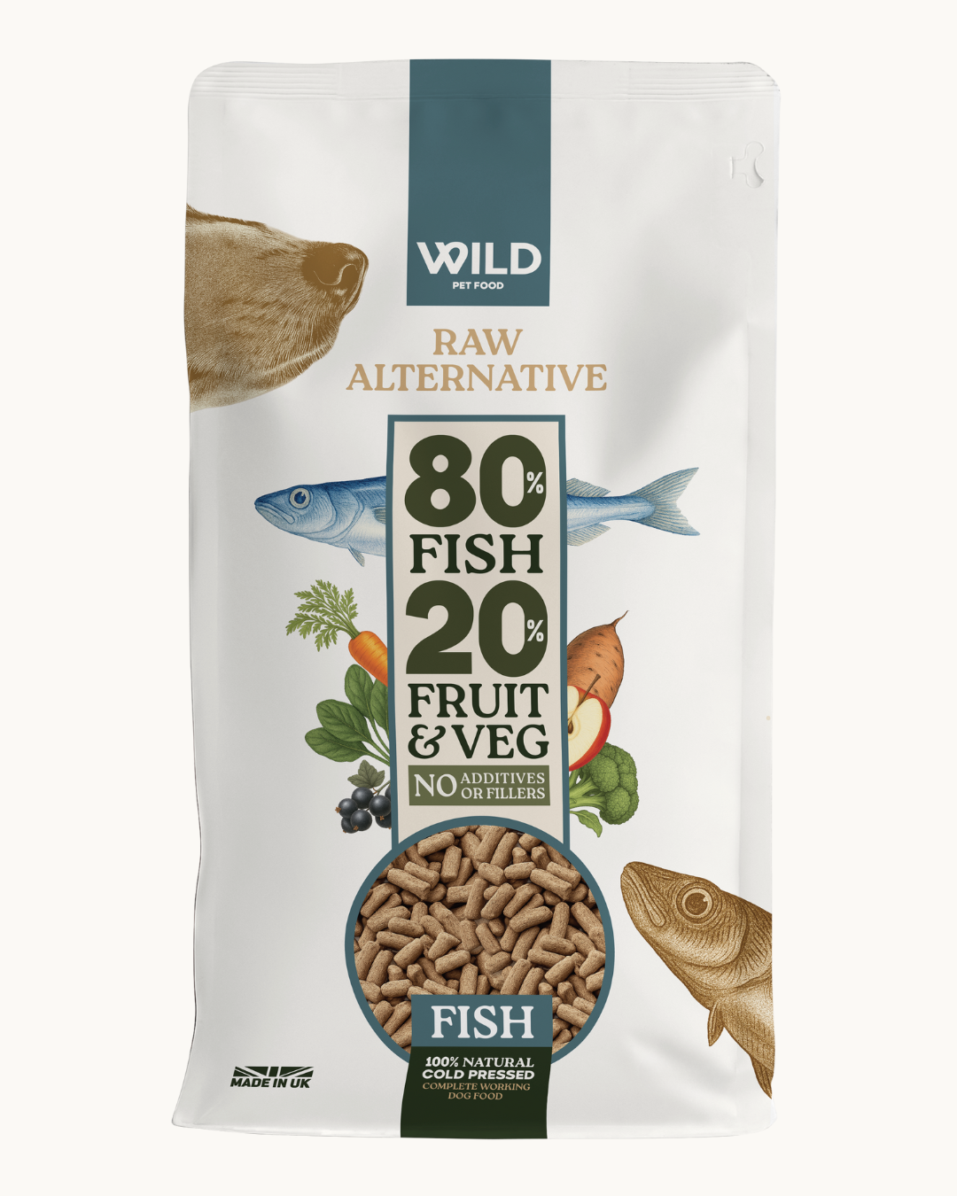 Wild Cold Pressed White Fish Complete Dog Food – Gentle, Natural & Grain Free