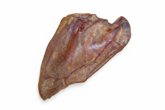 Dried pig ear dog chew – natural single-protein pork, air-dried