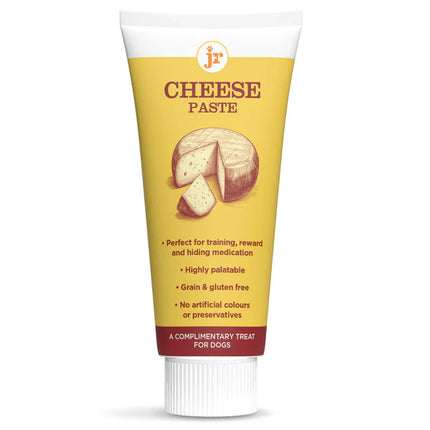JR Pet Products Cheese Pâté Paste for Dogs 75g squeeze tube with grain-free training and enrichment treat