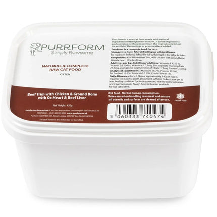 Quail & Farmed Rabbit & Ground Bone with Rabbit Liver & Kidney - 450g