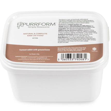 Quail & Farmed Rabbit & Ground Bone with Rabbit Liver & Kidney - 450g