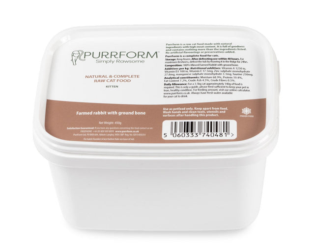 Quail & Farmed Rabbit & Ground Bone with Rabbit Liver & Kidney - 450g