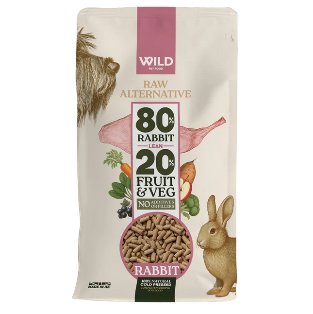 Wild Cold Pressed Low-Fat, Low-Purine rabbit Complete Dog Food – Gentle, Natural & Grain Free